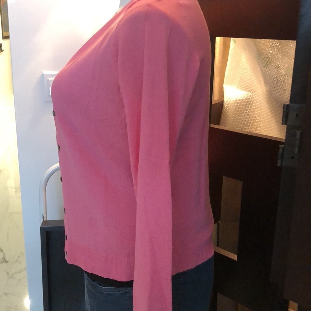 CHARTER CLUB CARDIGAN Lightweight SWEATER in Coral NWOT sz L - Picture 4 of 5